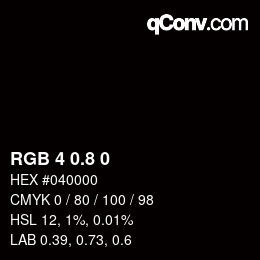 カラーコード: RGB 4 0.8 0 | qconv.com