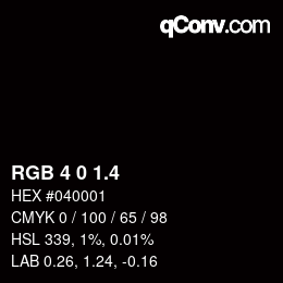 カラーコード: RGB 4 0 1.4 | qconv.com