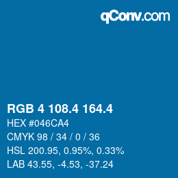 カラーコード: RGB 4 108.4 164.4 | qconv.com
