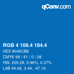 カラーコード: RGB 4 108.4 184.4 | qconv.com