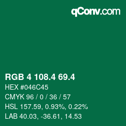 カラーコード: RGB 4 108.4 69.4 | qconv.com