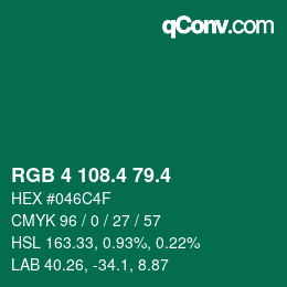カラーコード: RGB 4 108.4 79.4 | qconv.com