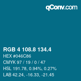 カラーコード: RGB 4 108.8 134.4 | qconv.com