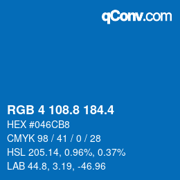 カラーコード: RGB 4 108.8 184.4 | qconv.com