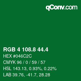 カラーコード: RGB 4 108.8 44.4 | qconv.com