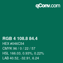 カラーコード: RGB 4 108.8 84.4 | qconv.com