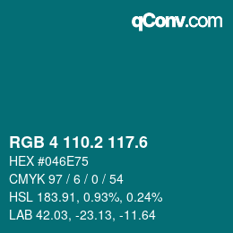カラーコード: RGB 4 110.2 117.6 | qconv.com