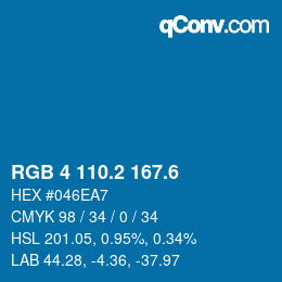 カラーコード: RGB 4 110.2 167.6 | qconv.com