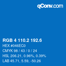 カラーコード: RGB 4 110.2 192.6 | qconv.com