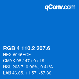 カラーコード: RGB 4 110.2 207.6 | qconv.com