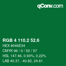 カラーコード: RGB 4 110.2 52.6 | qconv.com