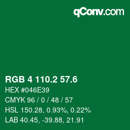 カラーコード: RGB 4 110.2 57.6 | qconv.com