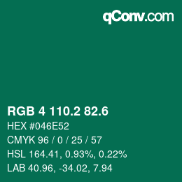 カラーコード: RGB 4 110.2 82.6 | qconv.com
