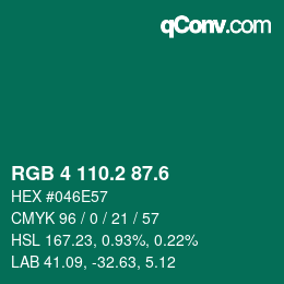 カラーコード: RGB 4 110.2 87.6 | qconv.com
