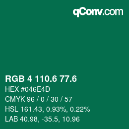 カラーコード: RGB 4 110.6 77.6 | qconv.com