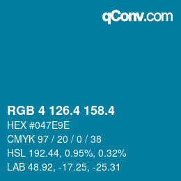 カラーコード: RGB 4 126.4 158.4 | qconv.com