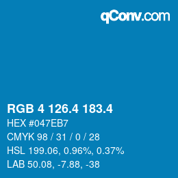 カラーコード: RGB 4 126.4 183.4 | qconv.com