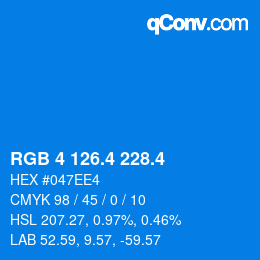 カラーコード: RGB 4 126.4 228.4 | qconv.com