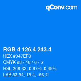 カラーコード: RGB 4 126.4 243.4 | qconv.com