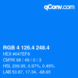 カラーコード: RGB 4 126.4 248.4 | qconv.com