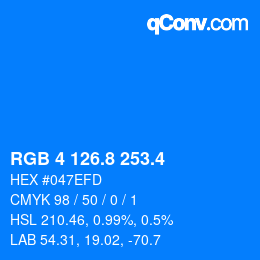 カラーコード: RGB 4 126.8 253.4 | qconv.com