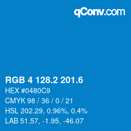 カラーコード: RGB 4 128.2 201.6 | qconv.com