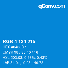 Color code: RGB 4 134 215 | qconv.com