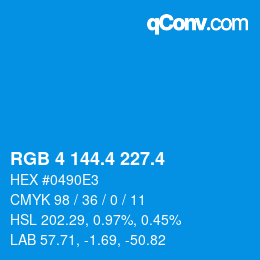 カラーコード: RGB 4 144.4 227.4 | qconv.com