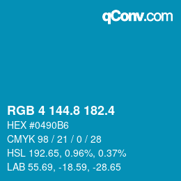 カラーコード: RGB 4 144.8 182.4 | qconv.com