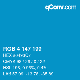 Color code: RGB 4 147 199 | qconv.com