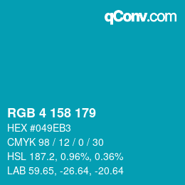 Color code: RGB 4 158 179 | qconv.com