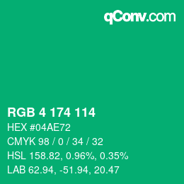 Color code: RGB 4 174 114 | qconv.com