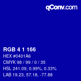 Color code: RGB 4 1 166 | qconv.com