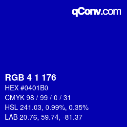 Color code: RGB 4 1 176 | qconv.com