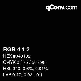 カラーコード: RGB 4 1 2 | qconv.com