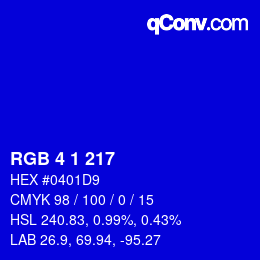 Color code: RGB 4 1 217 | qconv.com