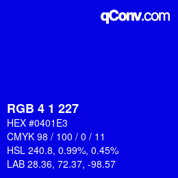 Color code: RGB 4 1 227 | qconv.com