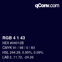 Color code: RGB 4 1 43 | qconv.com