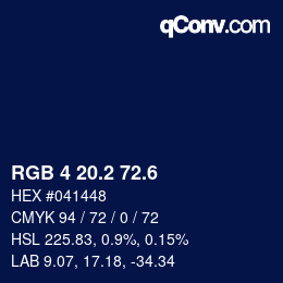 カラーコード: RGB 4 20.2 72.6 | qconv.com