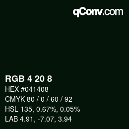 Color code: RGB 4 20 8 | qconv.com