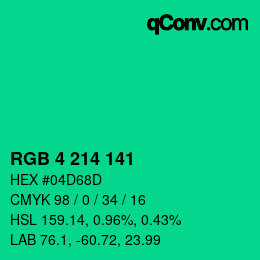 Color code: RGB 4 214 141 | qconv.com
