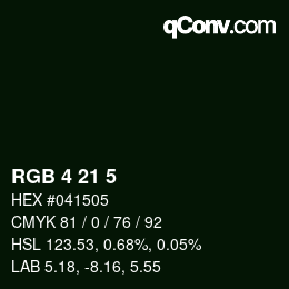 Color code: RGB 4 21 5 | qconv.com