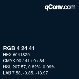 Color code: RGB 4 24 41 | qconv.com