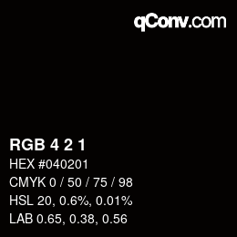 カラーコード: RGB 4 2 1 | qconv.com