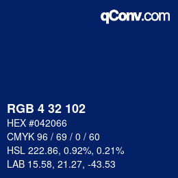Color code: RGB 4 32 102 | qconv.com