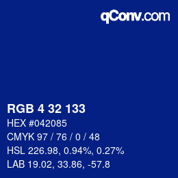 Color code: RGB 4 32 133 | qconv.com