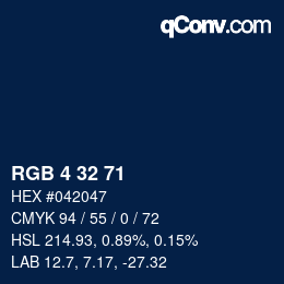 Color code: RGB 4 32 71 | qconv.com