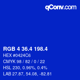 カラーコード: RGB 4 36.4 198.4 | qconv.com