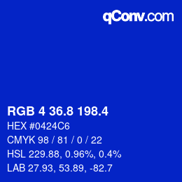 カラーコード: RGB 4 36.8 198.4 | qconv.com