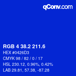 カラーコード: RGB 4 38.2 211.6 | qconv.com